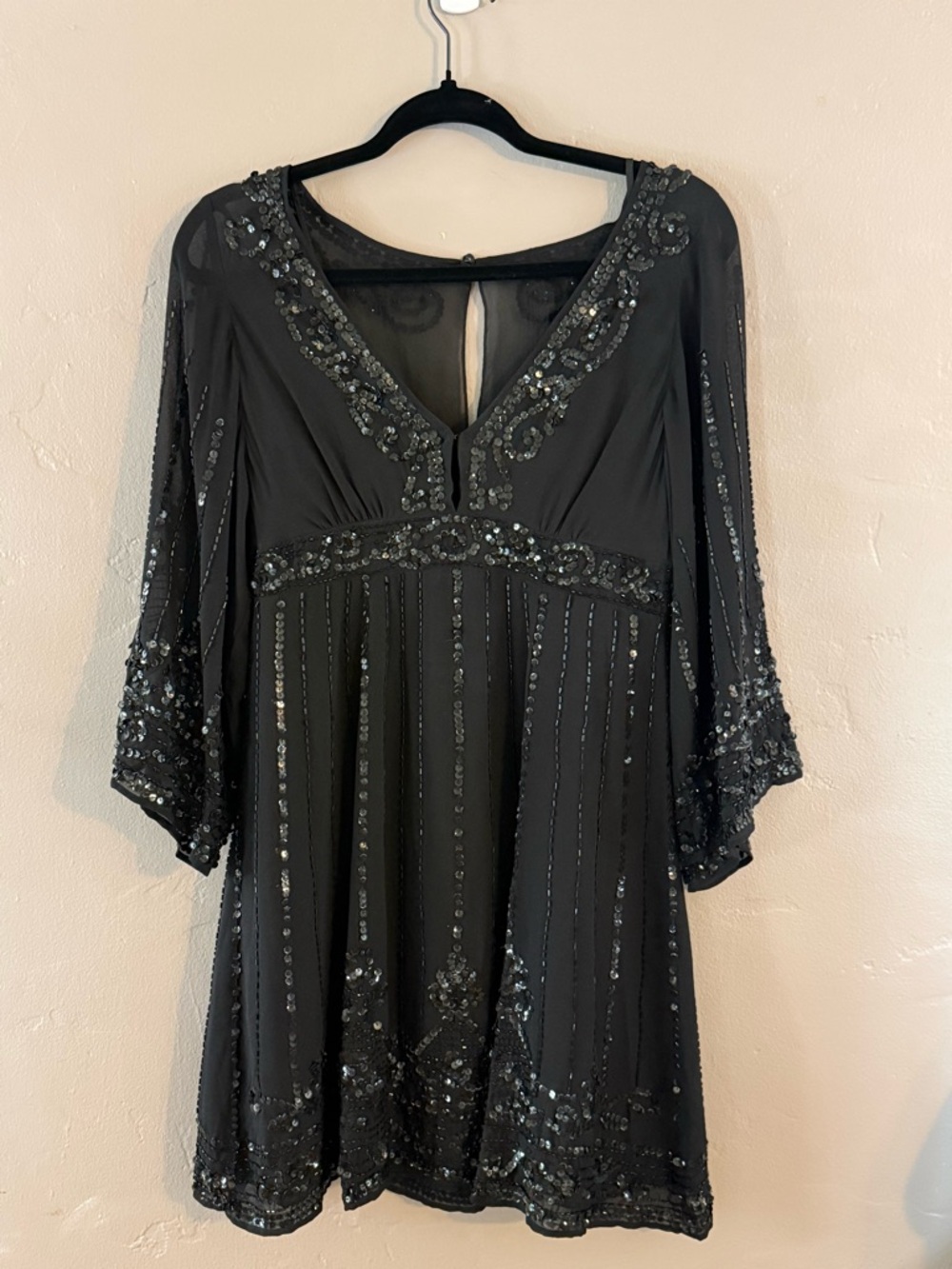 Nanette Lepore Black Dress with Spaghetti Straps